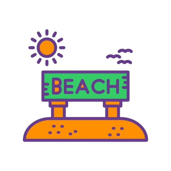 Пляжные Креативные Иконы — стоковый вектор