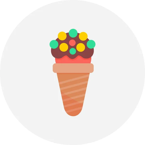Ice Cream Cone Creative Icons Desig — Stock Vector