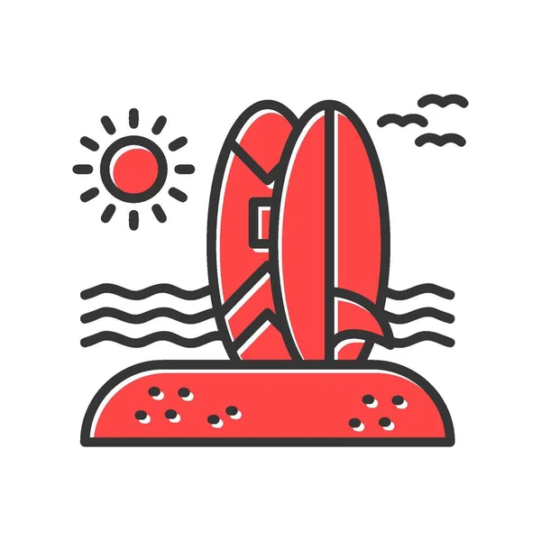 Surfboard Creative Icons Desig — Vettoriale Stock