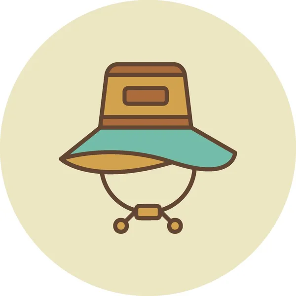 Cappello Sun Icone Creative Desig — Vettoriale Stock