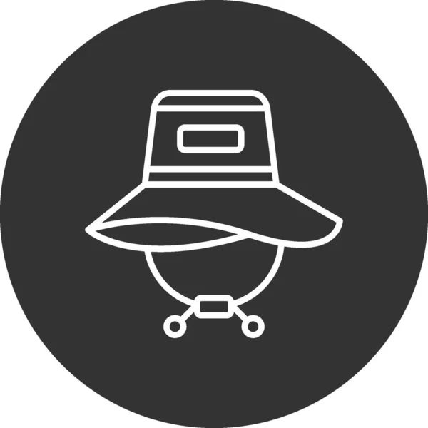 Sombrero Sol Iconos Creativos Desig — Vector de stock