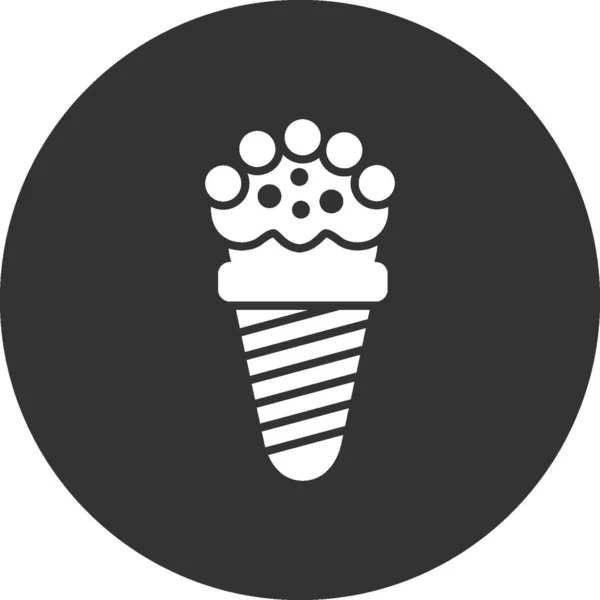 Ice Cream Cone Kreative Ikonen Desig — Stockvektor