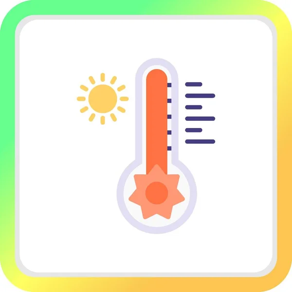 Desig Iconos Creativos Temperatura Caliente — Vector de stock