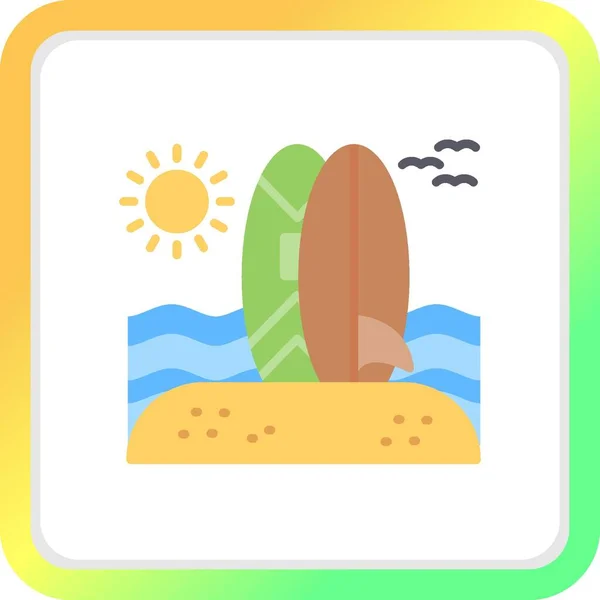 Surfboard Creative Icons Desig — Image vectorielle