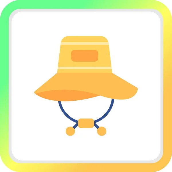 Sun Hat Творчі Іконки Демонструвати — стоковий вектор