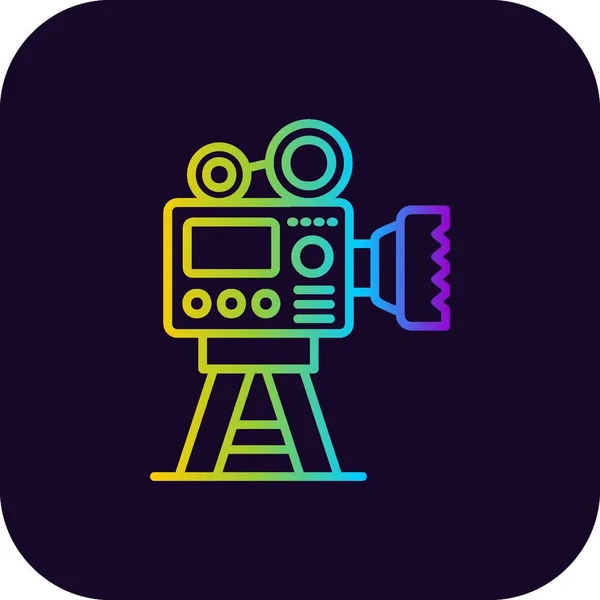 Caméra Vidéo Icônes Créatives Desig — Image vectorielle