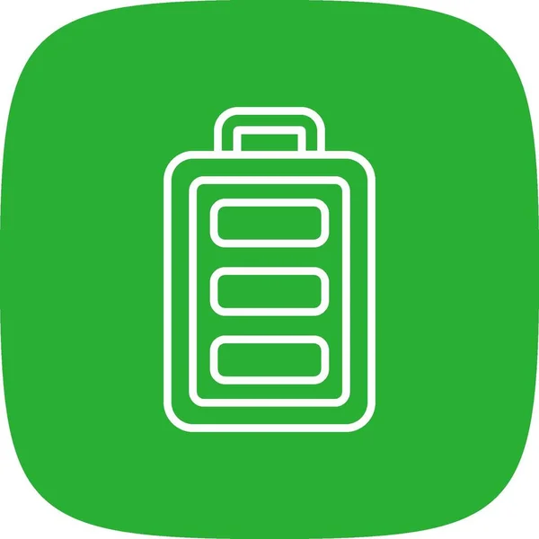 Icônes Créatives Batterie Complète Desig — Image vectorielle