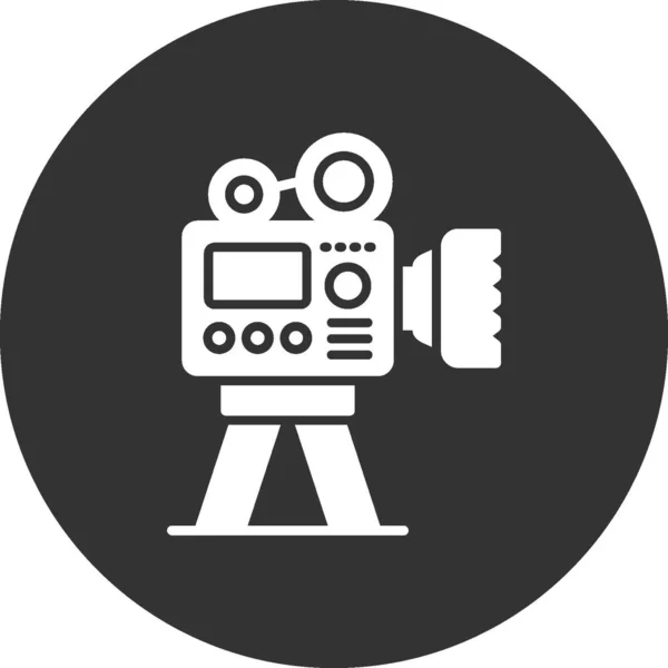 Caméra Vidéo Icônes Créatives Desig — Image vectorielle