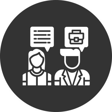  İş Görüşmesi Yaratıcı Simgeler Tasarımı