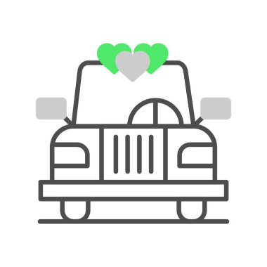 Düğün Arabası Yaratıcı Simgeler Tasarımı