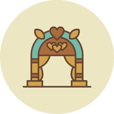 Düğün Kemeri Yaratıcı Simgeler Tasarımı