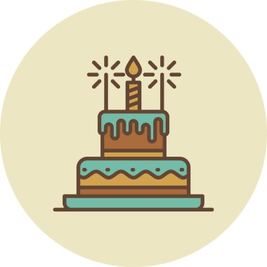 Birthday Cake Creative Icons Desig
