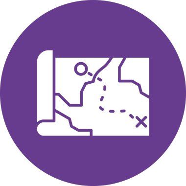 Hazine Haritası Yaratıcı Simgeler Tasarımı