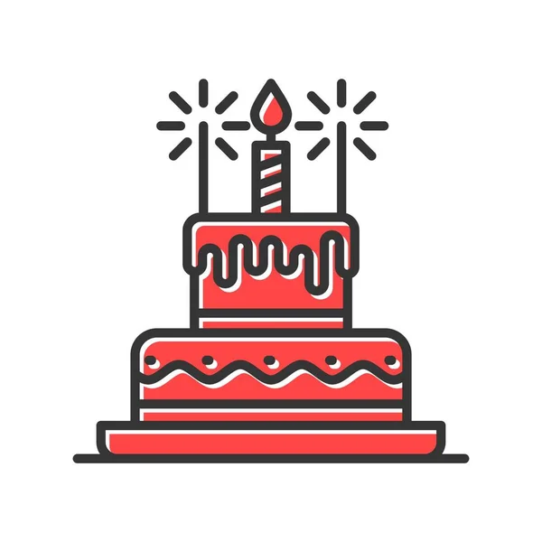 Birthday Cake Creative Icons Desig — Vettoriale Stock