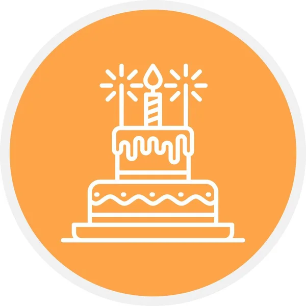 Birthday Cake Creative Icons Desig —  Vetores de Stock