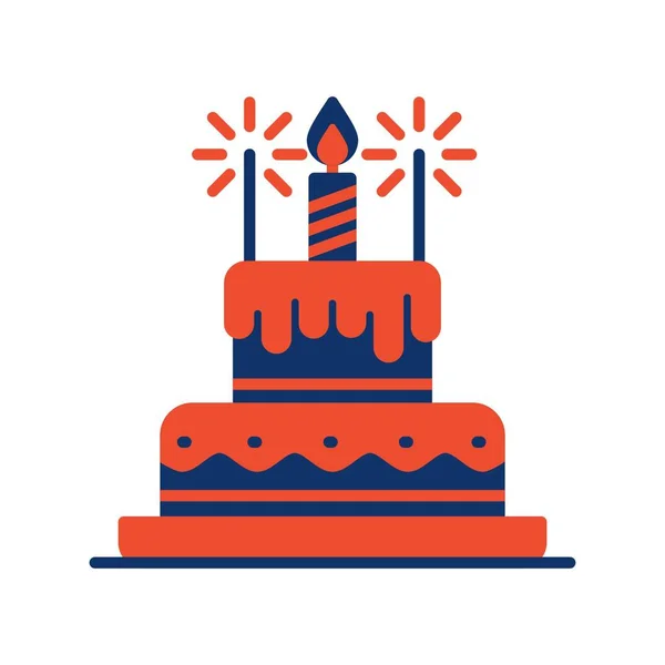Birthday Cake Creative Icons Desig — Archivo Imágenes Vectoriales