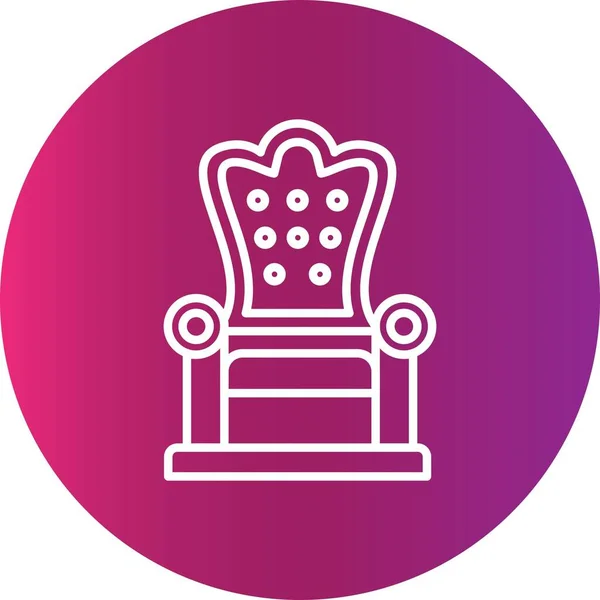 Throne Creative Icons Desig — Stockvector