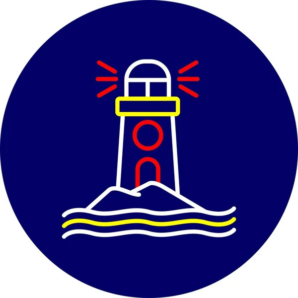 Lighthouse Creative Icons Desig — Wektor stockowy