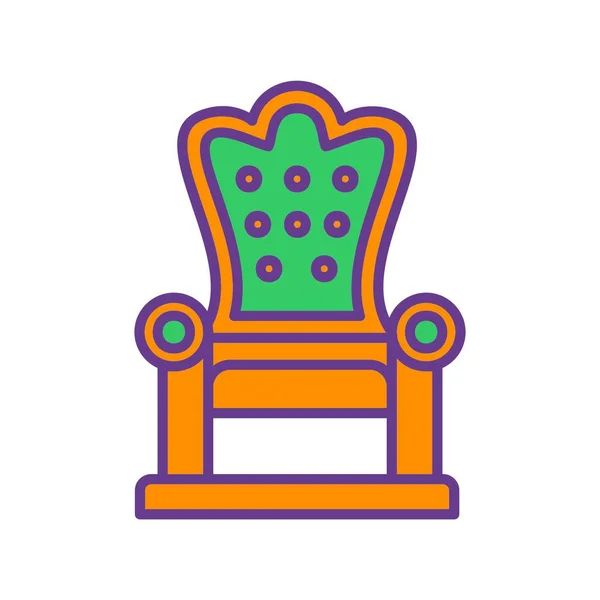 Throne Creative Icons Desig — Stock Vector