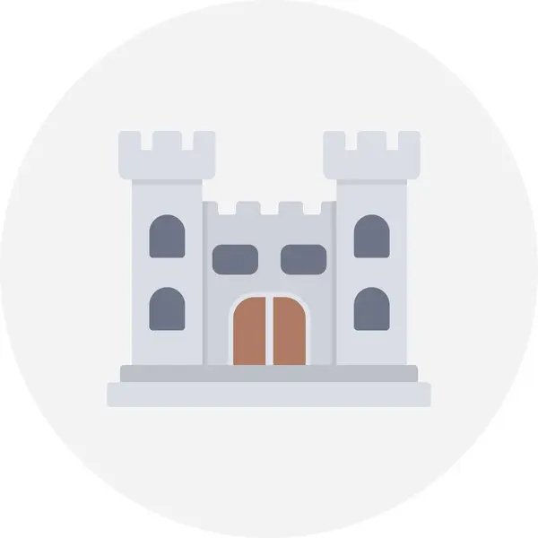 Castle Creative Icons Desig — Stock Vector