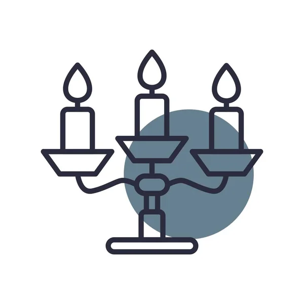 Candelabros Iconos Creativos Desig — Archivo Imágenes Vectoriales