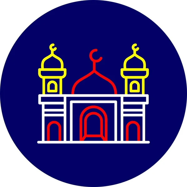 Moskee Creatieve Iconen Desig — Stockvector