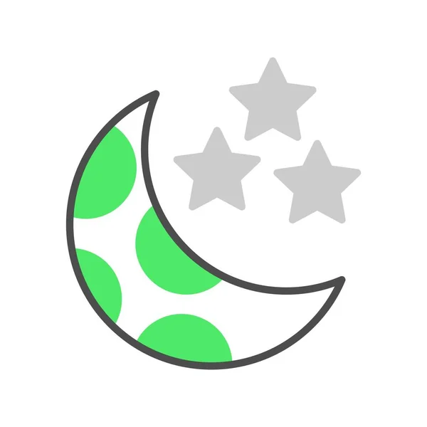 Night Creative Icons Desig — Stockový vektor