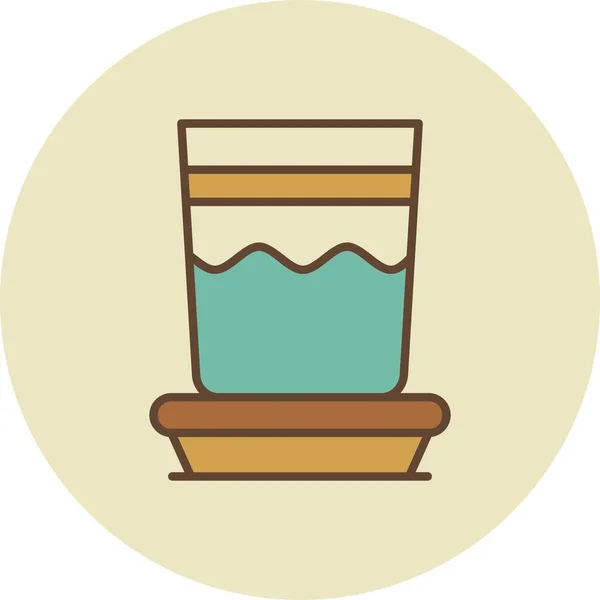 Bicchiere Acqua Icone Creative Desig — Vettoriale Stock