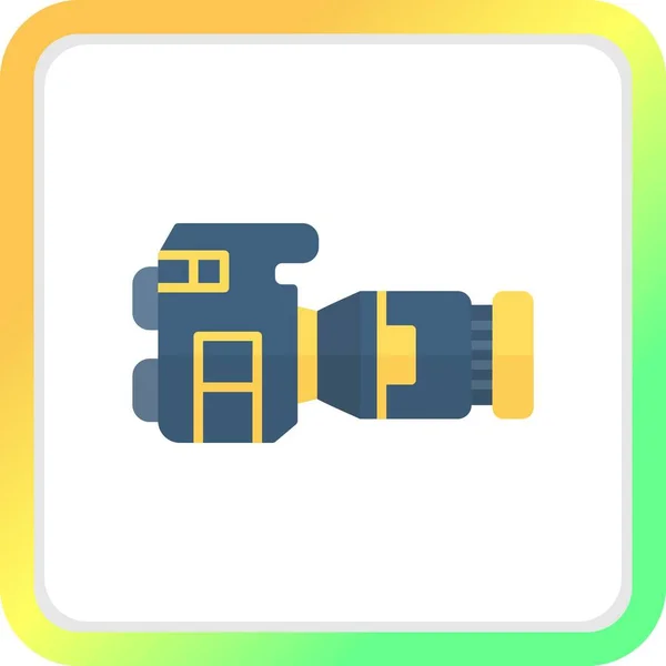 Dslr Camera Icone Creative Desig — Vettoriale Stock