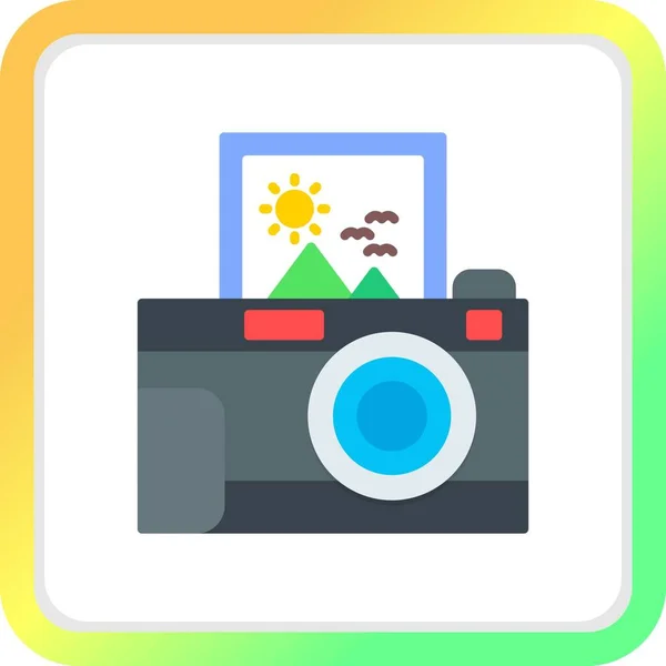 Instant Camera Creatieve Pictogrammen Desig — Stockvector