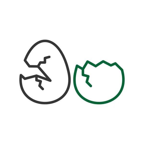 壊れた卵 クリエイティブアイコンデザイン — ストックベクタ