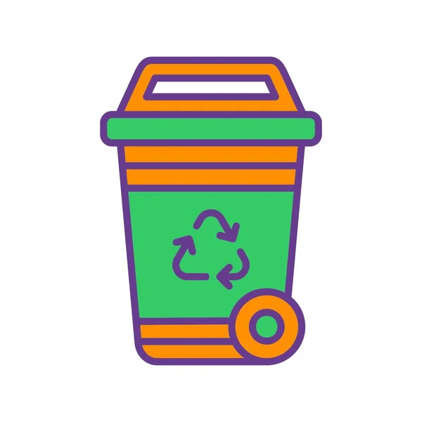 Çöp Kutusu Yaratıcı Simgeler Tasarımı — Stok Vektör
