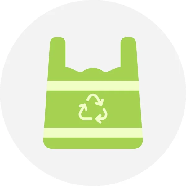 Recykling Plastikowej Torby Kreatywne Ikony Desig — Wektor stockowy