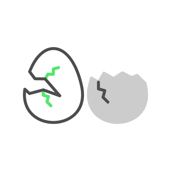 Zerbrochene Eier Kreative Ikonen Desig — Stockvektor