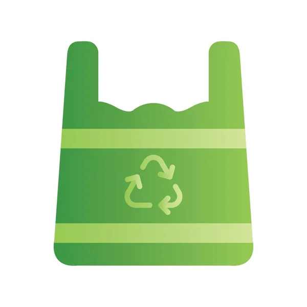 Recycled Plastic Bag Creative Icons Desig — Stock Vector