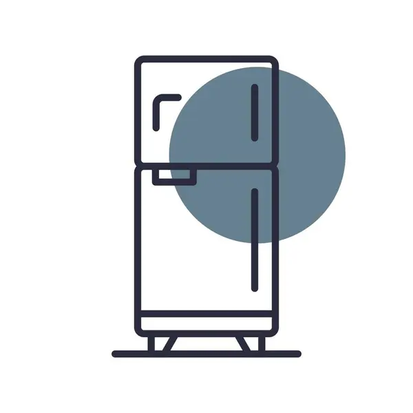 Buzdolabı Yaratıcı Simgeleri Desig — Stok Vektör