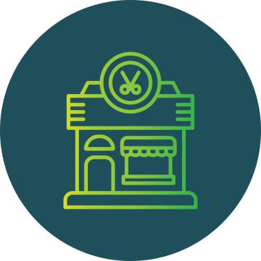 Kuaför Salonu Yaratıcı Simgeler Tasarımı