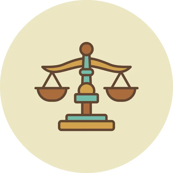 Justice Creative Icons Desig — Stockový vektor