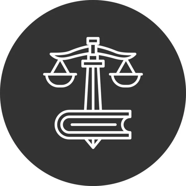 Law Creative Icons Desig — ストックベクタ