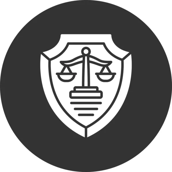 Justice Creative Icons Design — Stock vektor