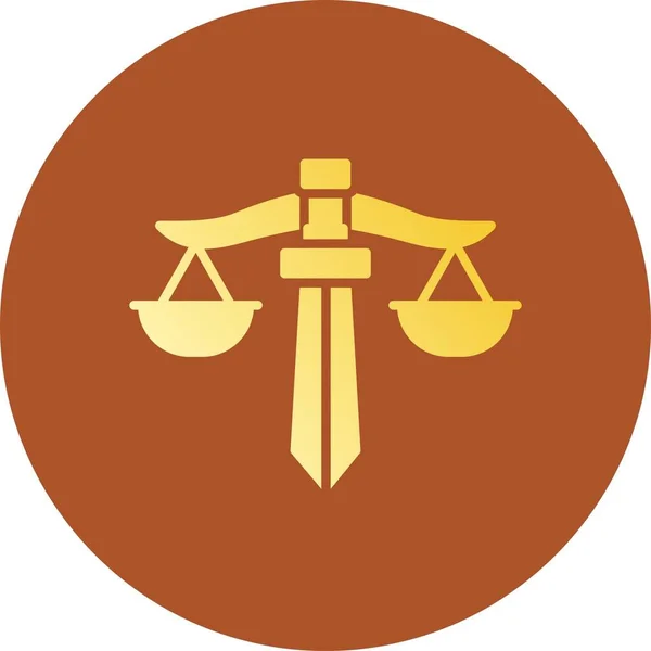 Justice Creative Icons Desig — Stockový vektor
