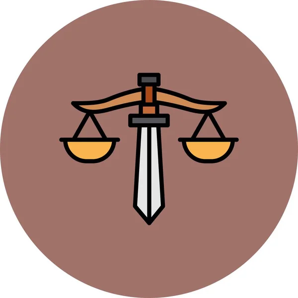 Креативные Иконы Правосудия — стоковый вектор