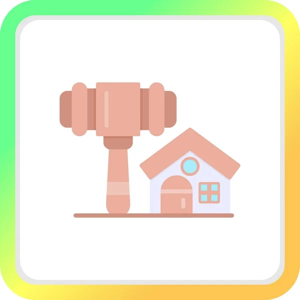 Justice Home Creative Icons Desig — Stockový vektor
