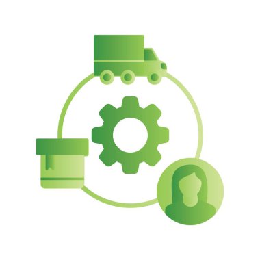 Tedarik Zinciri Yaratıcı Simgeler Desig