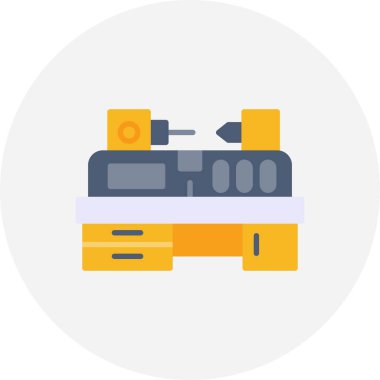 Torna Makinesi Yaratıcı Simgeler Tasarımı