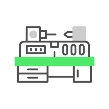 Torna Makinesi Yaratıcı Simgeler Tasarımı