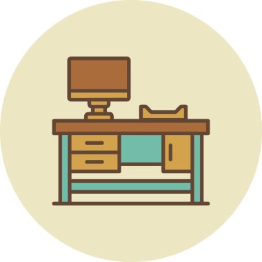 Çalışma Tablosu Yaratıcı Simgeler Tasarımı