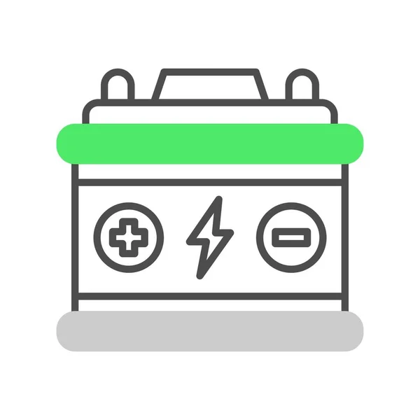 Batterie Voiture Icônes Créatives Desig — Image vectorielle