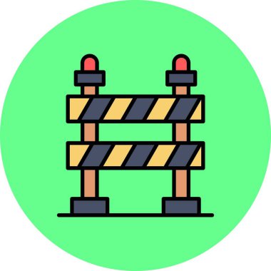 Yol Bariyeri Yaratıcı Simgeler Tasarımı