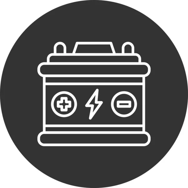 Batería Coche Iconos Creativos Desig — Vector de stock